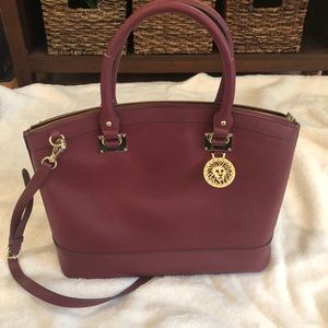 Anne Klein Burgundy Crossbody Purse